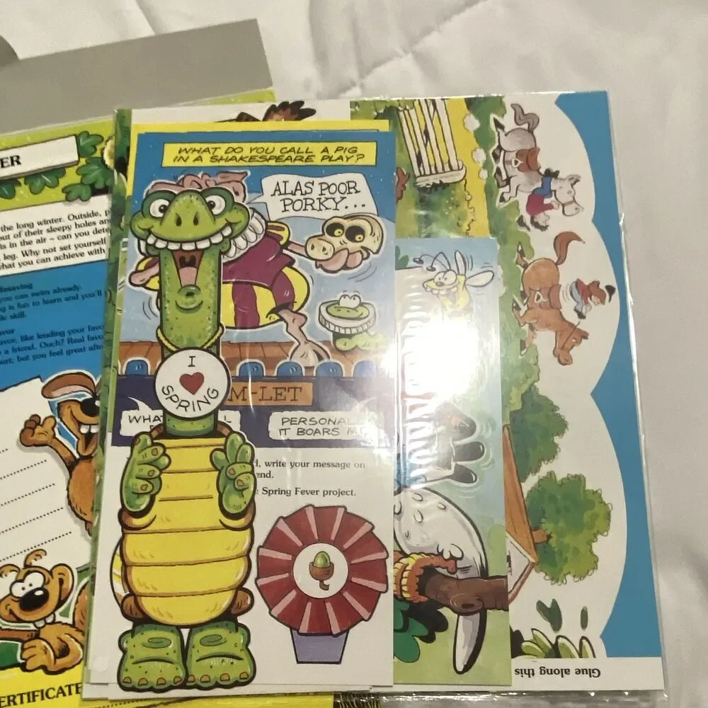 Henderson Spring Science & Nature Activity Fun Pack Puzzle Book w/ Postcards 90s
